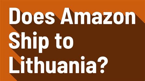 does amazon ship to lithuania